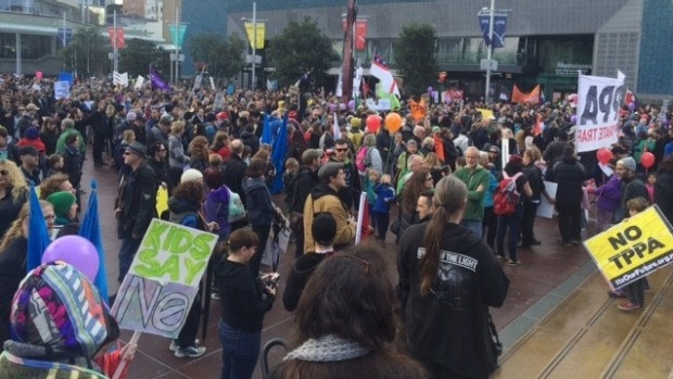 New Zealand: Lo ngại giá cả tăng, 1.000 người biểu tình phản đối TPP ảnh 1