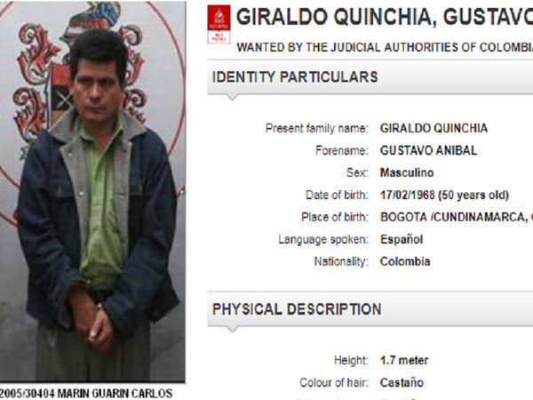 Interpol phát lệnh truy nã đỏ một thủ lĩnh của nhóm ELN ảnh 1