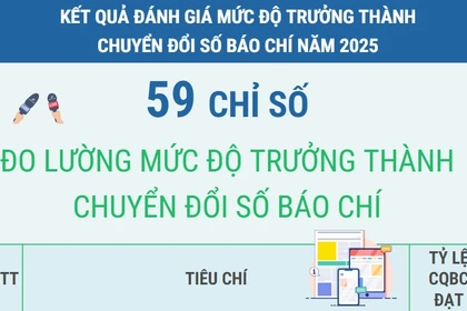 59 chỉ số đo lường mức độ trưởng thành chuyển đổi số báo chí năm 2025
