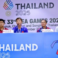 Quang cảnh họp báo trước trận chung kết giữa U22 Việt Nam và U22 Thái Lan. (Nguồn: VFF)