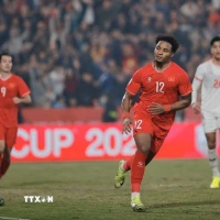 Nguyễn Xuân Son ra mắt ấn tượng, đưa tuyển Việt Nam vào bán kết AFF Cup 2024. (Ảnh: Minh Quyết/TTXVN)