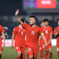 Tuyển Việt Nam chỉ cần không thua Myanmar là vào bán kết AFF Cup 2024. (Ảnh; Minh Quyết/TTXVN)