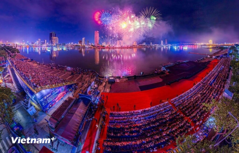 Lễ hội pháo hoa Quốc tế Đà Nẵng 2025. (Ảnh: Thanh Phong/Vietnam+)