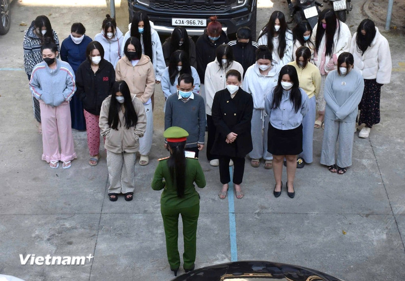 Nhóm đối tượng liên quan cơ sở tại khách sạn M.T (Nguồn: Cong an Đà Nẵng)