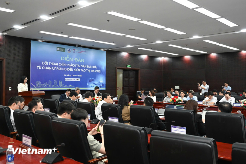 Diễn đàn “Đối thoại chính sách tài sản mã hóa: Từ quản lý rủi ro đến kiến tạo thị trường” tại thành phố Đà Nẵng. (Ảnh: Thanh Phong/Vietnam+)