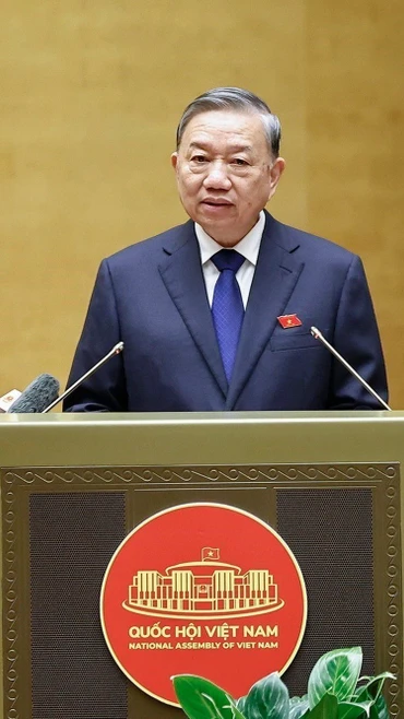 Tổng Bí thư Tô Lâm phát biểu. (Ảnh: Doãn Tấn/TTXVN)