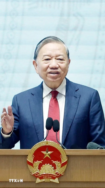 Tổng Bí thư Tô Lâm phát biểu. (Ảnh: Thống Nhất/TTXVN)