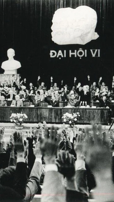 Đại hội Đảng lần thứ VI mở đầu công cuộc đổi mới, khơi dậy và phát huy sức mạnh, tiềm năng để đưa đất nước tiến lên. (Ảnh: TTXVN)
