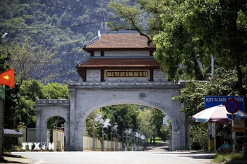 Khu Di tích lịch sử Nhà máy in tiền tại xã Phú Nghĩa (Lạc Thủy, Hòa Bình. (Ảnh: Trọng Đạt/TTXVN)