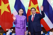 Thủ tướng Phạm Minh Chính và Thủ tướng Thái Lan Paetongtarn Shinawatra đồng chủ trì Kỳ họp lần thứ tư Nội các chung Việt Nam-Thái Lan. (Ảnh: Dương Giang/TTXVN)