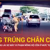 Người lái xe máy say xỉn tông trúng chân cảnh sát giao thông