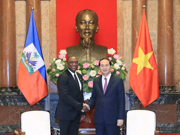 Chủ tịch nước Trần Đại Quang tiếp Chủ tịch Thượng viện CH Haiti ảnh 1