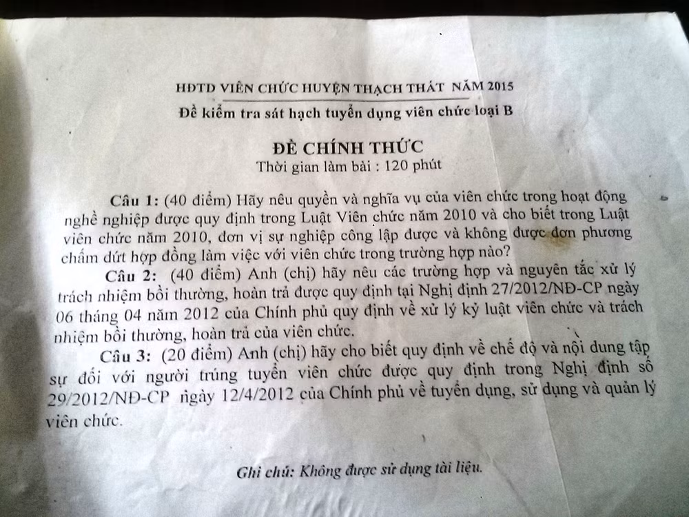 Xung quanh chuyện tuyển dụng viên chức "kỳ lạ" ở huyện Thạch Thất ảnh 2