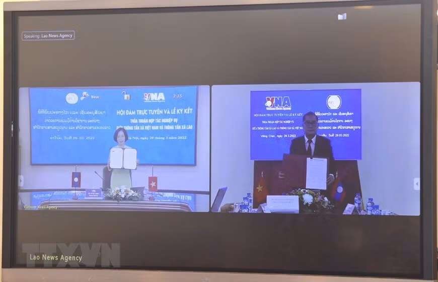 Quan hệ hợp tác chí nghĩa, chí tình giữa hai hãng thông tấn Việt-Lào ảnh 1