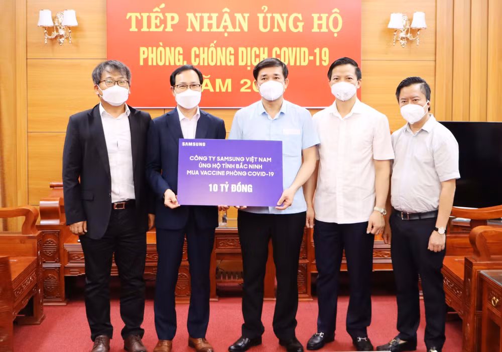 Samsung Việt Nam hỗ trợ Bắc Ninh 10 tỷ đồng phòng, chống dịch COVID-19 ảnh 1