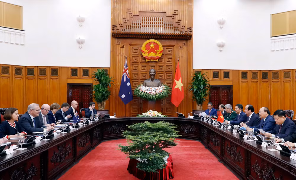 Thủ tướng Nguyễn Xuân Phúc đón, hội đàm với Thủ tướng Australia ảnh 2