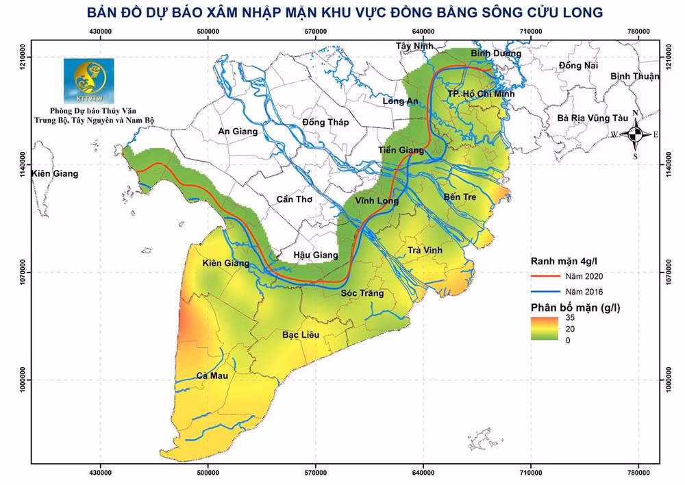 Xâm nhập mặn ở vựa lúa số 1 Việt Nam có thể tăng trong tuần tới ảnh 1