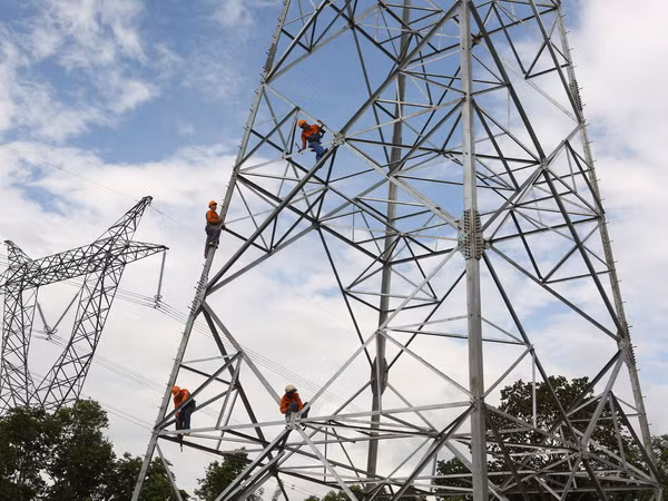 Hải Phòng: Xe cẩu chèn làm cột điện đường dây 220kV bị nghiêng ảnh 1