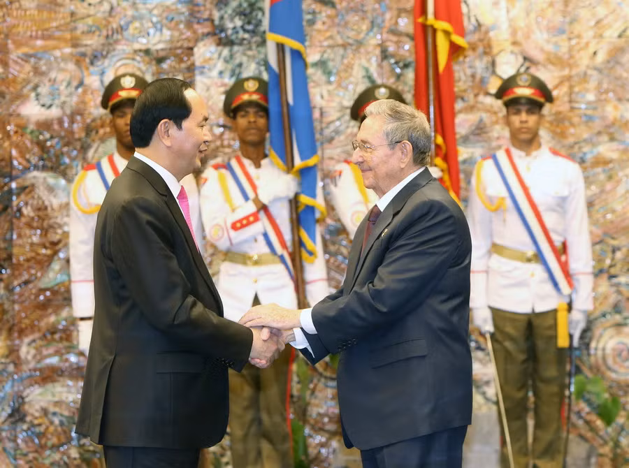 Chủ tịch Cuba Raul Castro hội đàm với Chủ tịch nước Trần Đại Quang ảnh 2