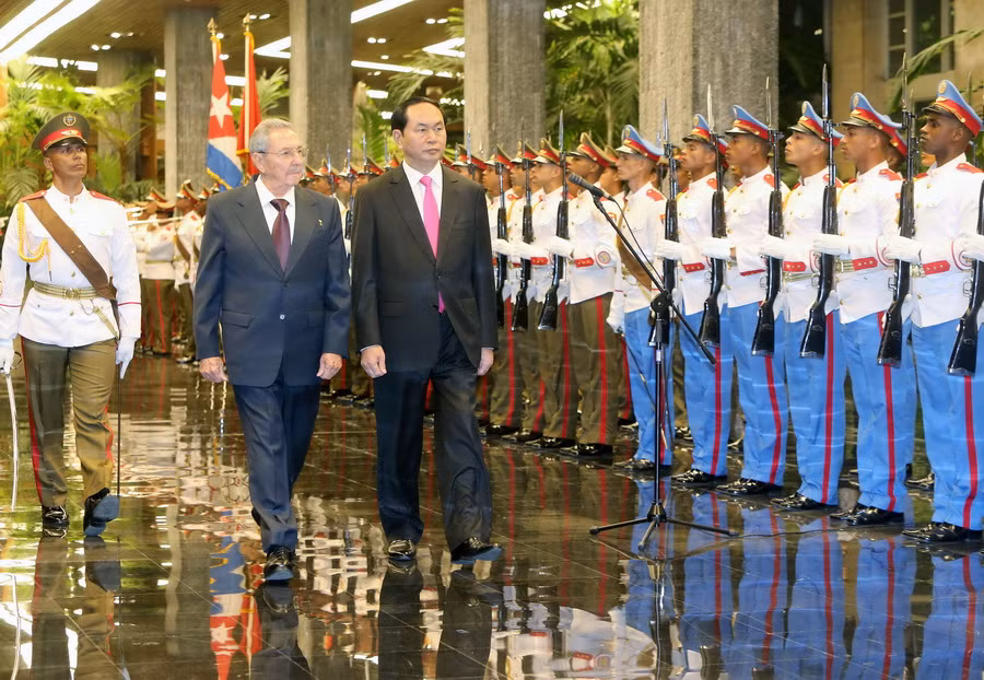 Chủ tịch Cuba Raul Castro hội đàm với Chủ tịch nước Trần Đại Quang ảnh 1