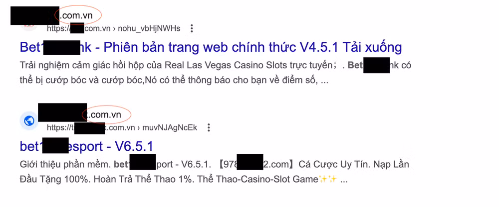 Bùng phát quảng cáo website cờ bạc 'núp bóng' dưới link .gov.vn ảnh 2