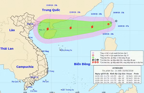 Sáng sớm 11/9, áp thấp nhiệt đới vào Biển Đông, mạnh lên thành bão ảnh 1