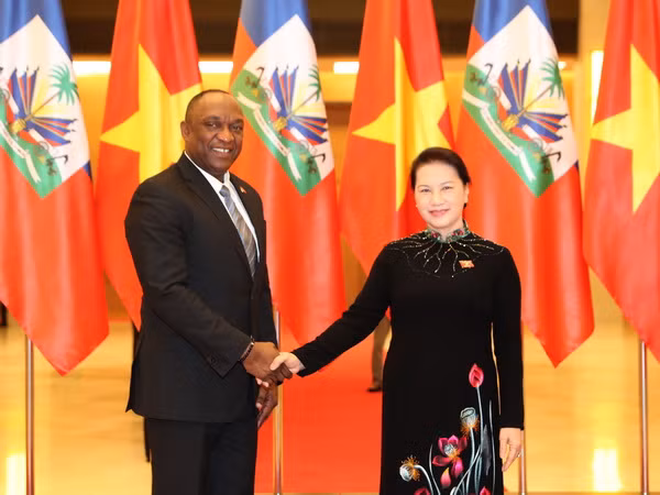 Chủ tịch Quốc hội đón và hội đàm với Chủ tịch Thượng viện Haiti ảnh 1