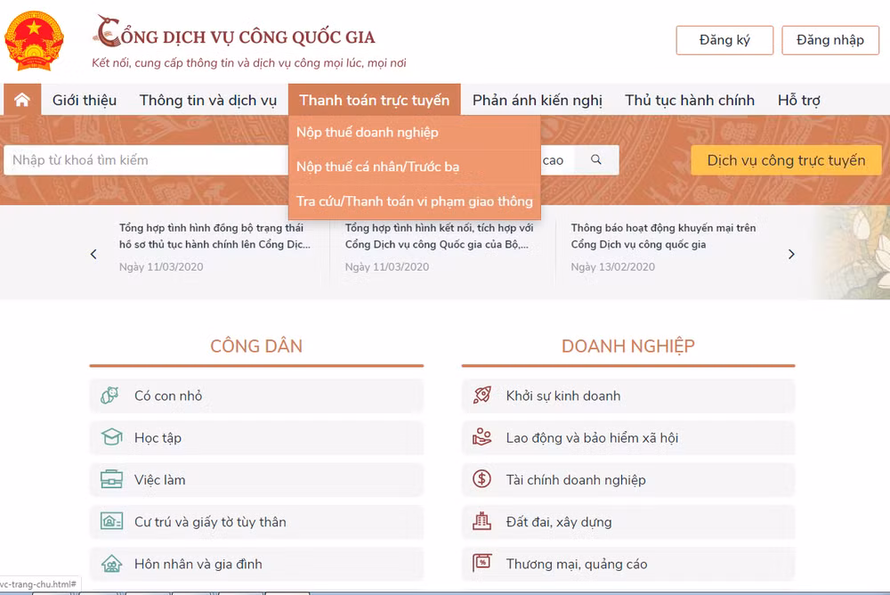 Cung cấp giải pháp thanh toán trên Cổng Dịch vụ công quốc gia ảnh 1