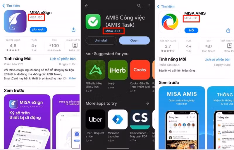 Cảnh báo website, app mạo danh Công ty Cổ phần MISA chiếm đoạt tài sản ảnh 1