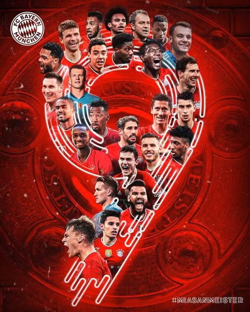 Bayern Munich lần thứ 9 liên tiếp lên ngôi tại Bundesliga ảnh 1