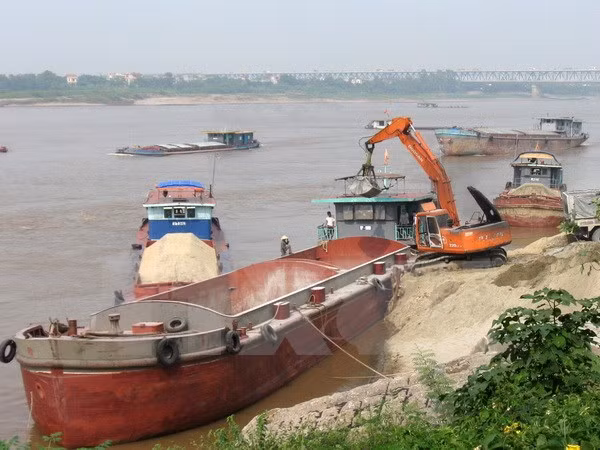 Bắt giữ thuyền lớn khai thác cát trái phép trên sông Đồng Nai ảnh 1