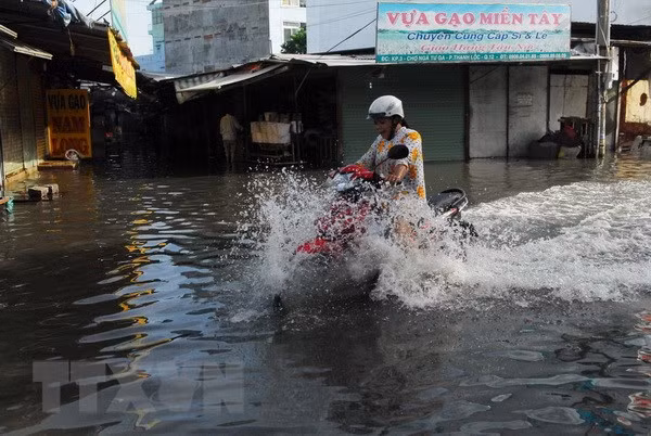 Mưa lớn diện rộng, nhiều tuyến đường tại TP.HCM ngập sâu ảnh 1