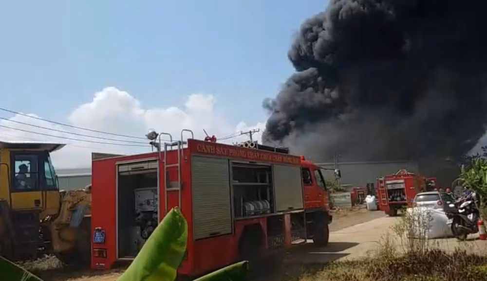 Hỏa hoạn thiêu rụi một xưởng sản xuất nhựa ở tỉnh Đồng Nai ảnh 2