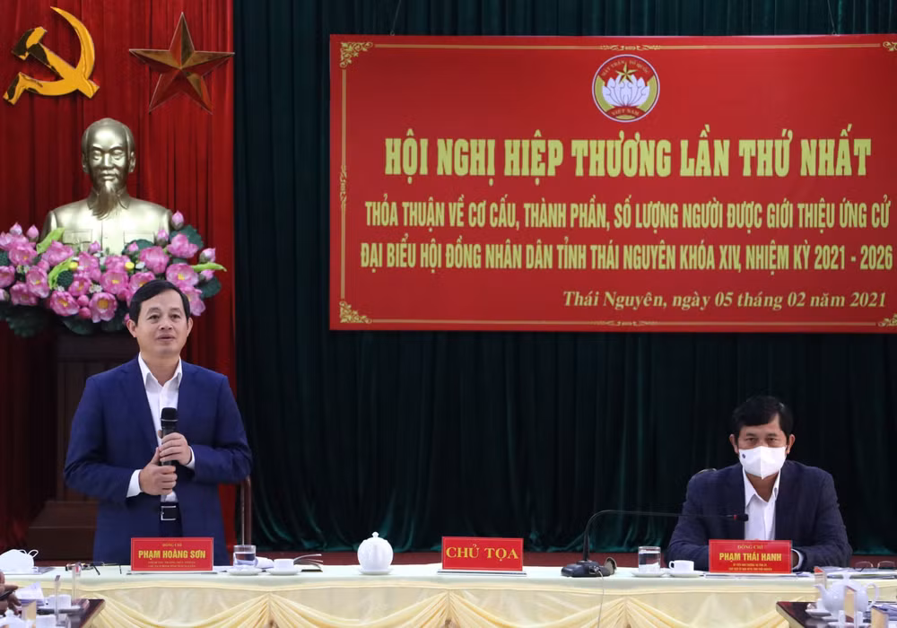 Hội nghị hiệp thương lần 1 bầu đại biểu HĐND tỉnh Thái Nguyên ảnh 1