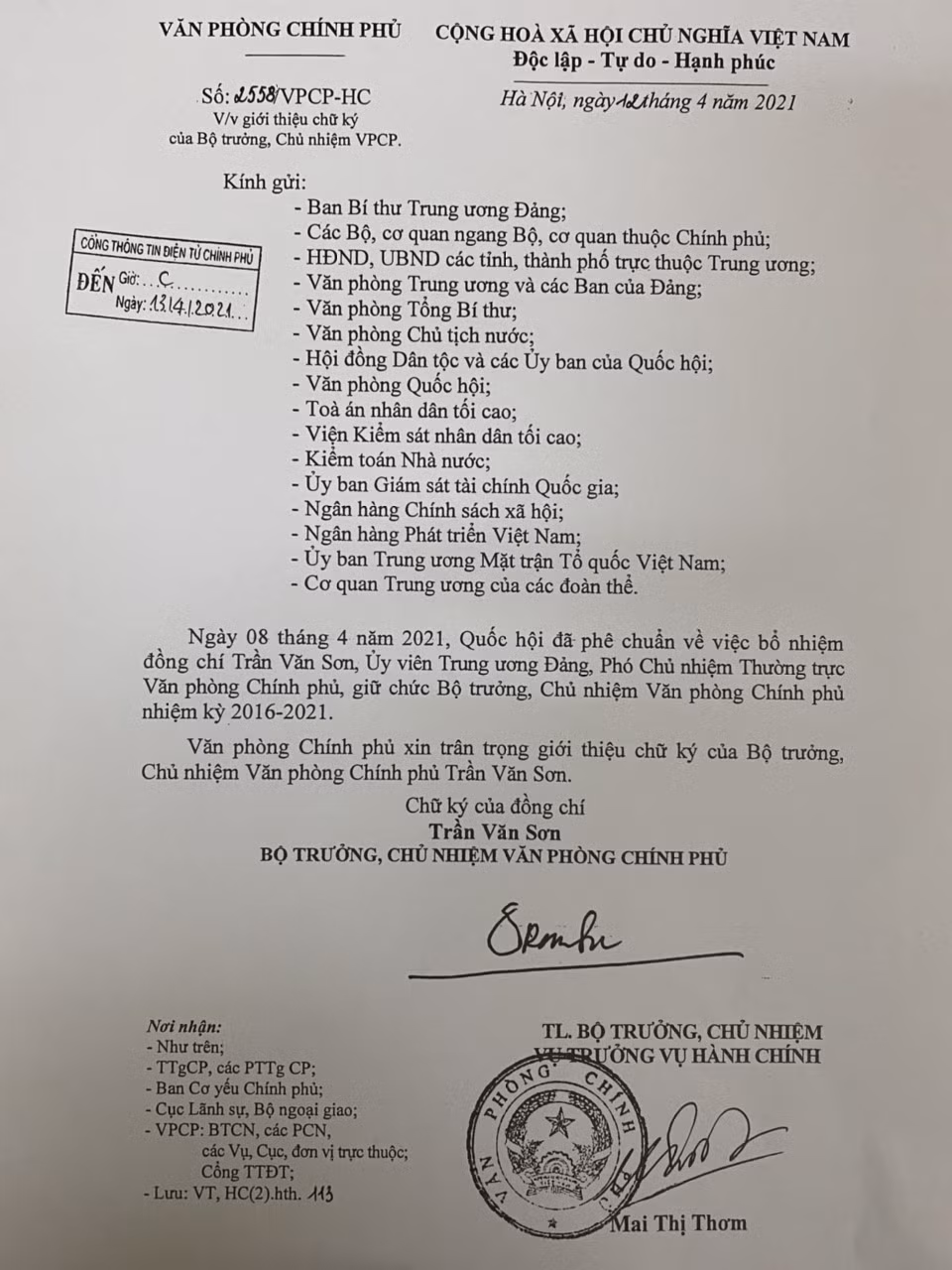 Giới thiệu chữ ký của thủ tướng, 2 phó thủ tướng và chủ nhiệm VPCP ảnh 4