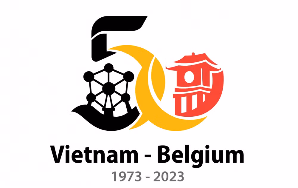 Công bố chính thức logo kỷ niệm 50 năm quan hệ ngoại giao Việt Nam-Bỉ ảnh 1