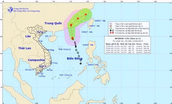Bão số 1 sẽ suy yếu thành áp thấp nhiệt đới, cả nước có mưa ảnh 1