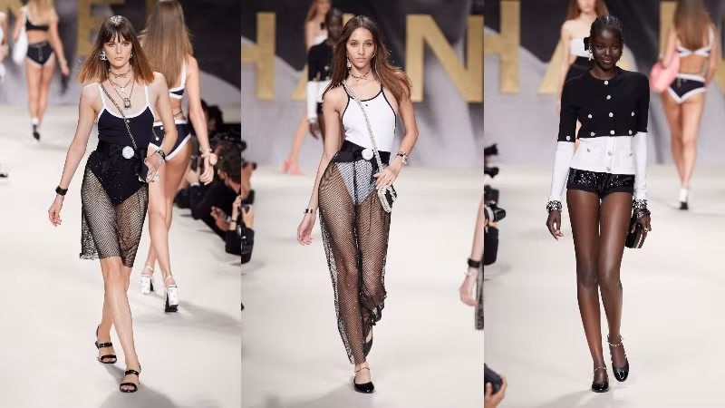 BST Xuân Hè 2022 của Chanel hồi sinh thời trang thập niên 80-90 ảnh 2