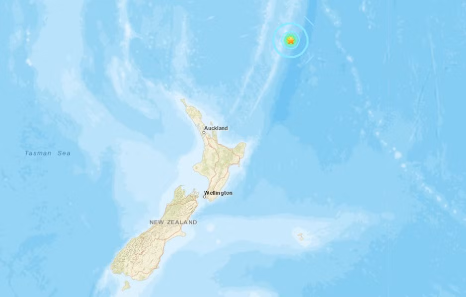 USGS: Động đất làm rung chuyển quần đảo Kermadec của New Zealand ảnh 1