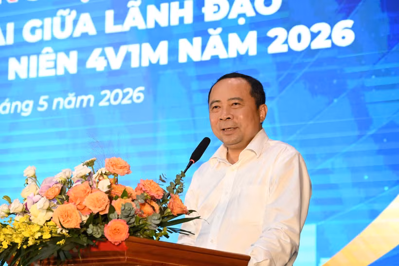 Bộ trưởng Bộ Khoa học và Công nghệ Vũ Hải Quân nhận định việc các chỉ số đầu ra đổi mới sáng tạo tăng hạng là kết quả đáng ghi nhận. (Ảnh: PV/Vietnam+)