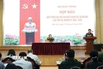 Quang cảnh buổi họp báo. (Ảnh: TTXVN phát)