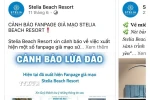 Nhiều trang fanpage chính thức của các khách sạn ven biển Đắk Lắk có thông tin cảnh báo lừa đảo đến du khách. (Ảnh: TTXVN phát)