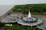 Biểu tượng Mũi tàu (Khu Du lịch Mũi Cà Mau, xã Đất Mũi, tỉnh Cà Mau). (Ảnh: Tuấn Kiệt/TTXVN)