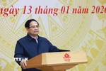 Thủ tướng Phạm Minh Chính chủ trì phiên họp thứ 5 của Ban Chỉ đạo Trung ương về chính sách nhà ở và thị trường bất động sản. (Ảnh: Dương Giang/TTXVN)