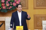 Thủ tướng Phạm Minh Chính kết luận cuộc họp triển khai “Chiến dịch Quang Trung”. (Ảnh: Dương Giang/TTXVN)