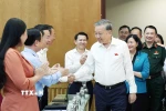 Tổng Bí thư Tô Lâm và các đại biểu. (Ảnh: Thống Nhất/TTXVN)