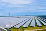 Nhà máy điện mặt trời Gio Thành 1 và Gio Thành 2 có tổng công suất 100 MWp với tổng mức đầu tư 2.300 tỷ đồng. (Ảnh: Nguyên Linh/TTXVN)