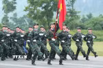 Khối nữ các lực lượng tham gia hợp luyện. (Ảnh: Trọng Đức/TTXVN)