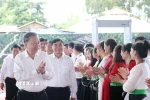 Tổng Bí Thư Tô Lâm đến dự Lễ khởi công Trường liên cấp Tiểu học, Trung học cơ sở xã Si Pa Phìn, tỉnh Điện Biên. (Ảnh: Thống Nhất/TTXVN)