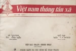 Bản tin chiến thắng đầu tiên phát đi từ Việt Nam Thông tấn xã ngày 30/4/1975. (Nguồn: Vietnam+)